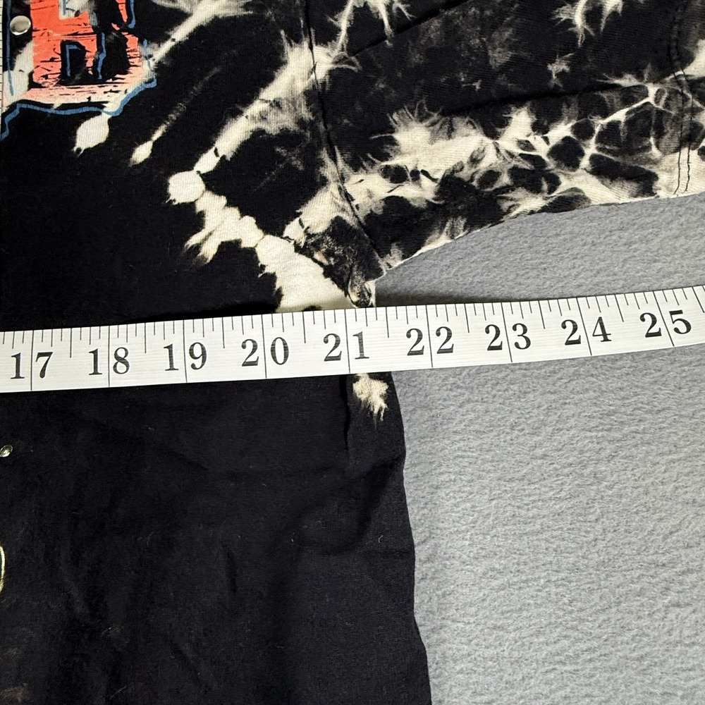 Y2K BIKER Skull Double Sided GRAPHIC Skeleton Black T-shirt Large Hell Time - Picture 3 of 6